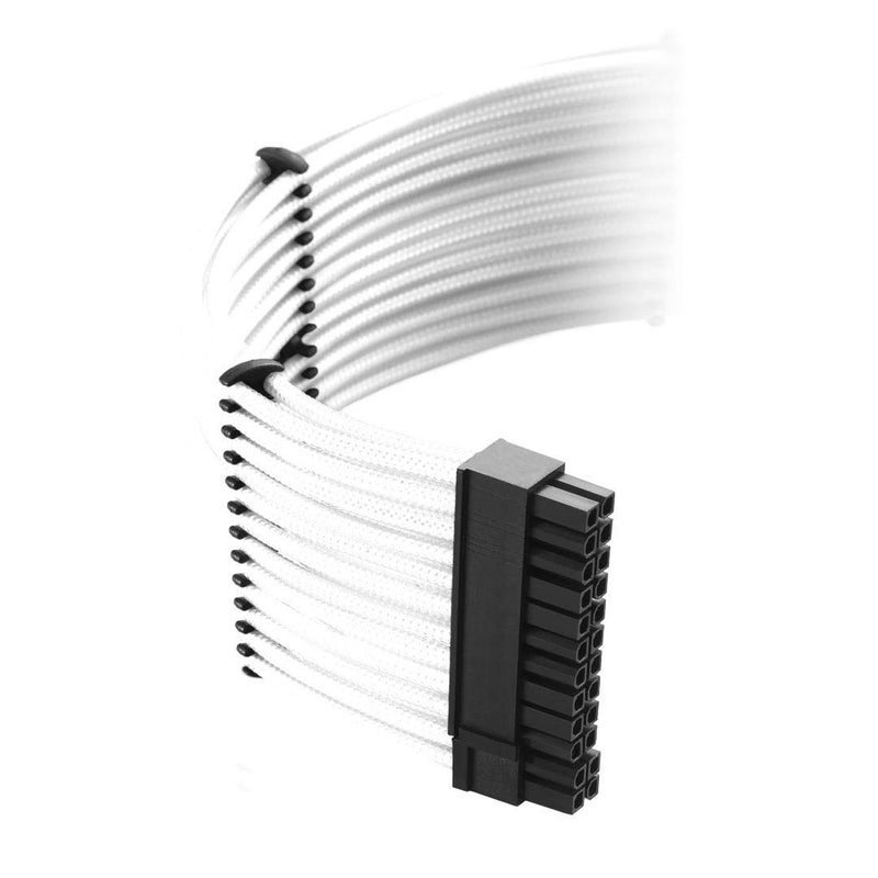 CableMod مجموعة كابلات كابل مود C-Series Classic ModMesh المغلفة لنوع 4 RM من كورسير بلاك ليبل/RMi/RMX (أبيض) - Image 2